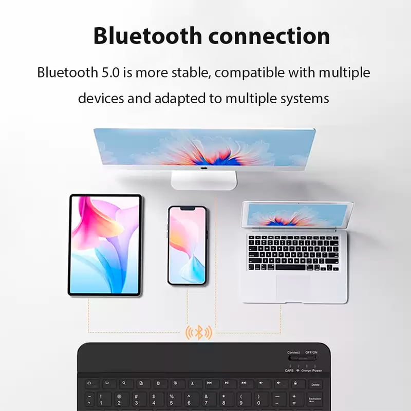 Portable Wireless Bluetooth Keyboard For Android IOS Windows Ipad Tablet Keyboard And Mouse Tablet Accessory Mini Keyboard