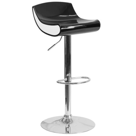 Recycled Plastic Bar Stools Flash Furniture Contemporary Adjustable Height Plastic Barstool with Chrome Base Multiple Colors ()