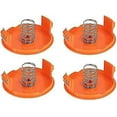 thumbnail image 1 of (4 Couvercles de Bobine + 4 Ressorts) Capuchon de Bobine de Remplacement Compatible avec Black Decker Gh900 Lst201 Gh600 Nst2018 Cst2000, Capuchon de Coupe-Bordures, 1 of 5