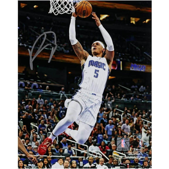 Paolo Banchero Orlando Magic Autographed 8" x 10" Layup in White Photograph - Fanatics Authentic Certified