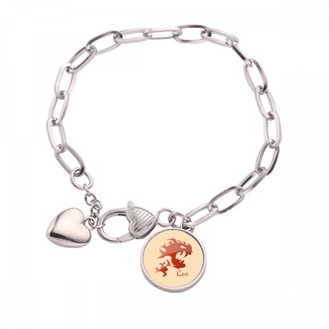 Confianza de Leo Pulsera de cadena de corazón joyería encanto moda
