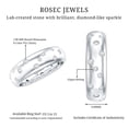 thumbnail image 6 of Rosec Jewels Moissanite Band in Flush Setting - D Color VS1 Clarity Certified - Ready to Gift, 925 Sterling Silver, US 4.00, 6 of 7