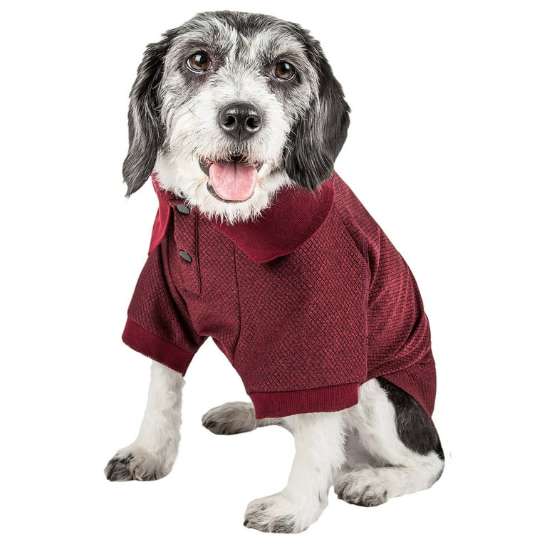 Pet Life Active Relax Stretch Fur Flexed Grey Polo Dog T-Shirt Pet Life Active Relax Stretch Fur Flexed Grey Polo Dog T-Shirt