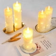 thumbnail image 2 of Bougie Led Avec Guirlande Lumineuse Intgre, 5 Bougies Led Avec Tlcommande 10 Boutons, Función Minuterie 24 Heures, Flammes Dansantes, Cire Vrita, 2 of 4