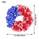 thumbnail image 3 of Corona de flores patrióticas para puerta principal | Decoración Roja Blanca Azul de 17.7 Pulgadas | Día de la Independencia 4 de julio Tema de la bandera | Colgante de pared de porche del Día del, 3 of 9