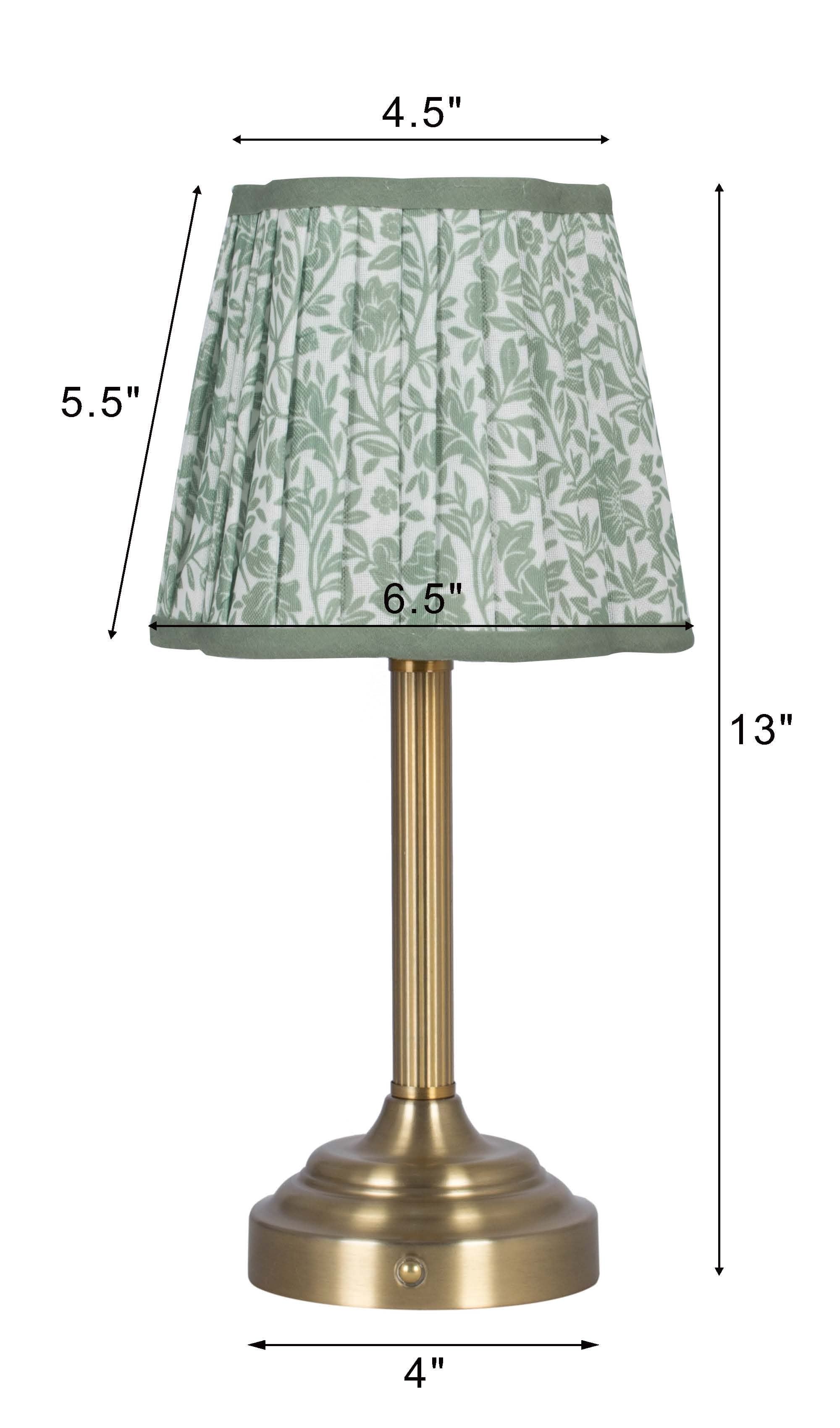 Better Homes & Gardens 13"  Rechargeable Portable Lamp with Floral Shade