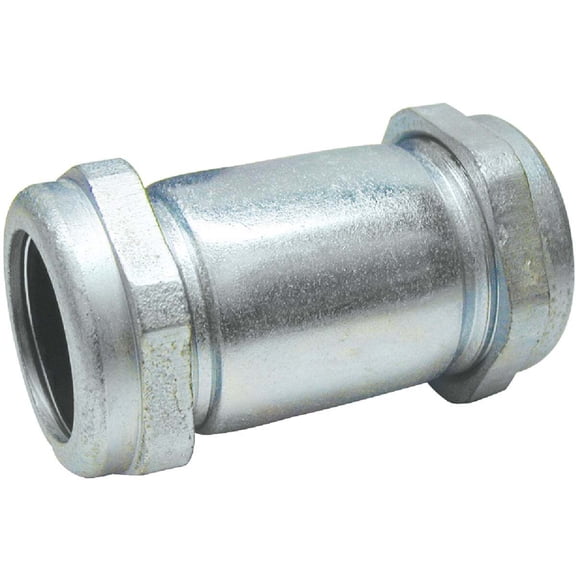 BK Products 160-004 Galvanized Steel Compression Coupling 3/4 Dia x 3 in.