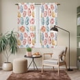 thumbnail image 6 of Easter Eggs Kitchen Curtains 63 Inch Length, Watercolor Spring Flowers Leaves Patterned Tiers Curtains for Living Room Berdoom Bathroom, Light Filtering Drapes Window Treatment 2 Panels 42"Wx63"L, 6 of 8