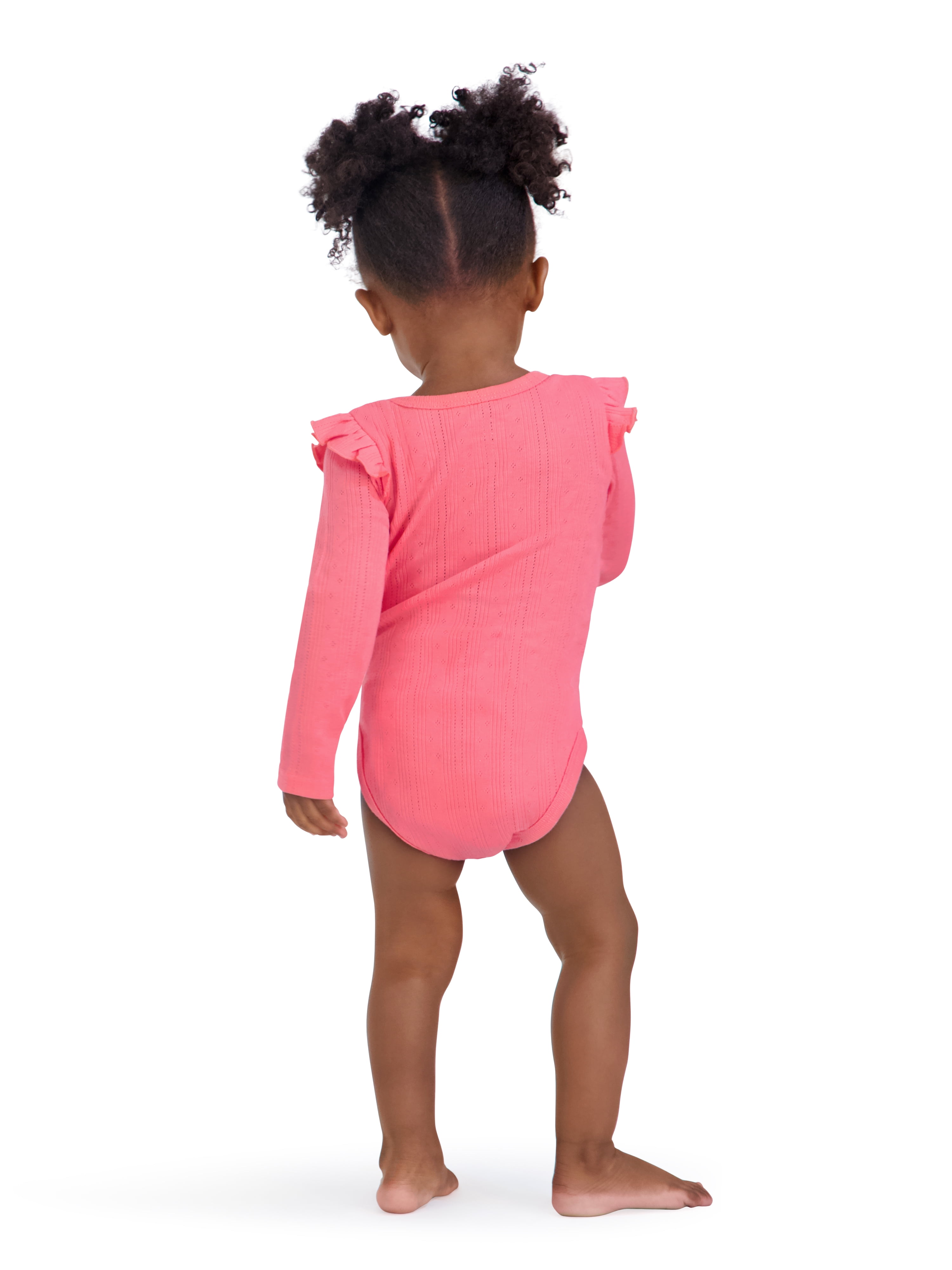Strawberry Shortcake Baby Girls 3 Pack Long Sleeve Bodysuit, Size 0-24 Months