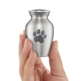 thumbnail image 3 of Reminded Pet Cremation Urns for Dog and Cat Ashes, Brass Memorial Paw Print Urn - Extra Small Keepsake Silver, 3 of 7