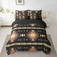 thumbnail image 2 of Homewish Black Brown Aztec Twin Bedding Sets 7-Piece, Bohemian Geometric Bedding Comforter Set, Rustic Lodge Cabin Farmhouse Sheet Sets, Lightweight Room Decor, 2 of 8