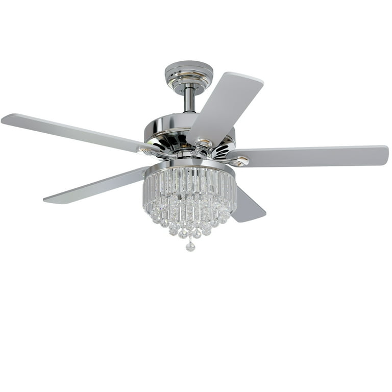 Gæsterne Autonom Betsy Trotwood YITAHOME 52'' Chandelier Ceiling Fan with Remote, Crystal Fan Light, Indoor  Fan Ceiling with 3 Speed, Silent Reversible Motor, Dual-Sided Blades,  Chrome - Walmart.com