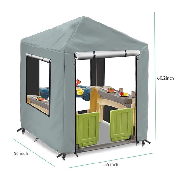 RichLink 420D Outdoor Kids Playhouse Cover Protects for Step2 Playhouse 56" X 56" X 60.2"