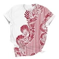 thumbnail image 3 of JTZGDY Boho Floral Tops for Women Loose Fit Casual Summer Short Sleeve Vintage Printed Crewneck Basic Workout Tees Shirt Trendy Oversized Pullover Tops Multicolor#03 XXXL, 3 of 6