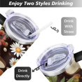 thumbnail image 5 of Mushroom 40 Oz Tumbler with Handle Lid and Straw, Stainless Steel Double Walled Vacuum Insulated Cup, Cute Anniversary Wedding Birthday Gifts Tumbler for Women Men Friends Outdoor Indoor, 5 of 7