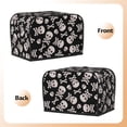thumbnail image 3 of Vsdgher black white Skull bone 2 Slice Toaster Cover, Appliance Covers Toaster Cover Fits for Most Standard 2 slice Toasters, 3 of 7