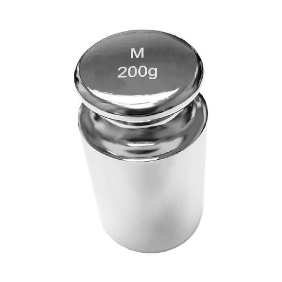 True Poids 200g (200 Grammes) pour Balance Numérique - Poids de Calibration de Précision Classe M2 - Finition Chromée - Poids pour Balance Numérique