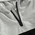 thumbnail image 6 of Odeerbi Toddler Boys Hoodies Color Block Zip-Up Hooded Sweatshirts Fashionable Long Sleeve Hooded Sweatshirt Tops Gray, 6 of 8