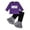 Purple, variant on TTUHYWXI Baby Kids Little Girl 2Pcs Halloween Fall Outfits 6 12 24 Months 2T 3T 4T 5T Long Sleeve Floral Print Pullover Tops Flare Pants Set (Purple,2-3 Years)
