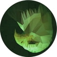 thumbnail image 1 of Ahgly Company Indoor Round Patterned Dark Lime Green Area Rugs, 6' Round, 1 of 6
