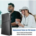 thumbnail image 4 of Slim Disc Edition Cover Plates for PS5 Slim Console, Shell Panels Compatible with PlayStation 5 Slim Accessories Protective Replacement Faceplate (Carbon Fiber Black), 4 of 9