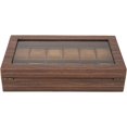 thumbnail image 4 of Caja Organizadora para Relojes de Grano de Madera, Caja de Almacenamiento de Lujo con 12 Compartimentos con Interior de Cuero PU Resistente a los Arañazos, 4 of 4