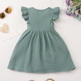 thumbnail image 6 of MEZZALL Girls Summer Dress French Style Sleeveless Smocked Waist Tiered Ruffle Toddler Kids O-Neck For Festivities And Outdoor, 6 of 9