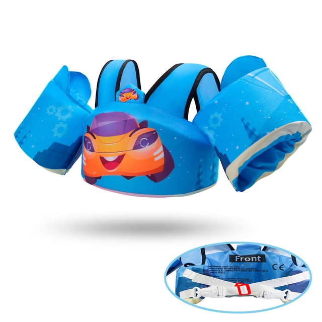 Chaleco flotante MOAMDAUT para niños con alas de natación de 10 a 30 kg