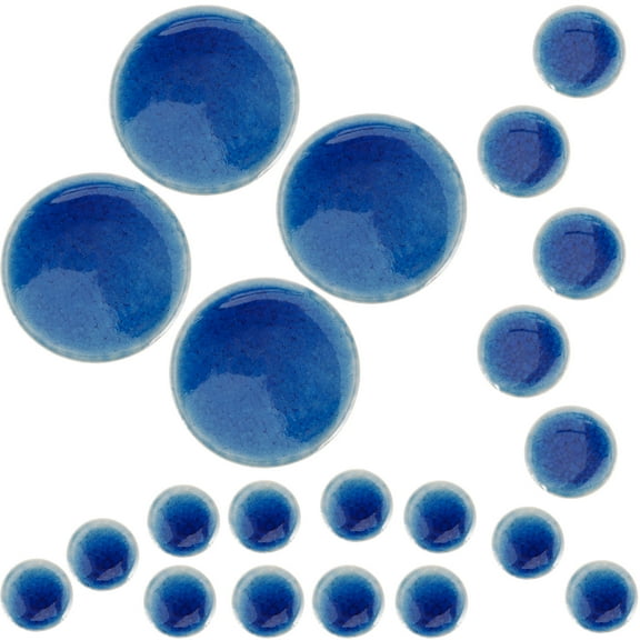 CTIRCHIU Blue Ceramic Mosaic Tiles for DIY Craft Decoration Durable Stable Pieces