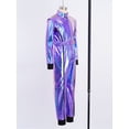 thumbnail image 4 of Raenseen Kids Boys Metallic Racing Jumpsuit Racing Suit Race Car Driver Moto Gear Jersey Set Blue 14, 4 of 7