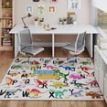 thumbnail image 4 of Janvonne Dinosaur Alphabet Kids Area Rug - Soft ABC Learning Carpet, Non-Slip Washable Play Rug for Nursery Playroom Bedroom,4x5ft, 4 of 9