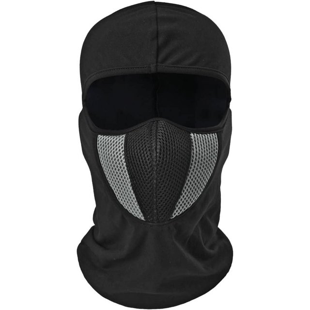 ZHAOCHENG Mascarilla, malla transpirable gris, versátil, a prueba de viento, motocicleta, ciclismo, pasamontañas táctico, polaina para el cuello, cascos adecuados para adultos, mujeres y hombres, tama