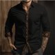 thumbnail image 1 of Camisa de manga larga para hombre, informal, para exteriores, estilo hawaiano, deportiva, retro, ligera, suave, cómoda, con gráficos en HD, estilo nuevo 2024, 1 of 6