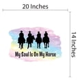 thumbnail image 4 of Country / Western / Cowgirl Wall Decals for Boys Bedroom - Cowboys on Multicolored Background Cowboy DIY & Creativity Boy Girl Bedroom Wall Sticker - Size: 20 In x 14 In, 4 of 5
