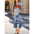 thumbnail image 4 of Blusa Dokotoo para mujer, manga larga, casual, holgada, gris, 4 of 8