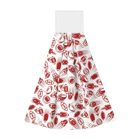 

Coaee Red Football for Fast Absorbent Hanging Towels with Velcro for Kitchen Bathroom Laundryroom