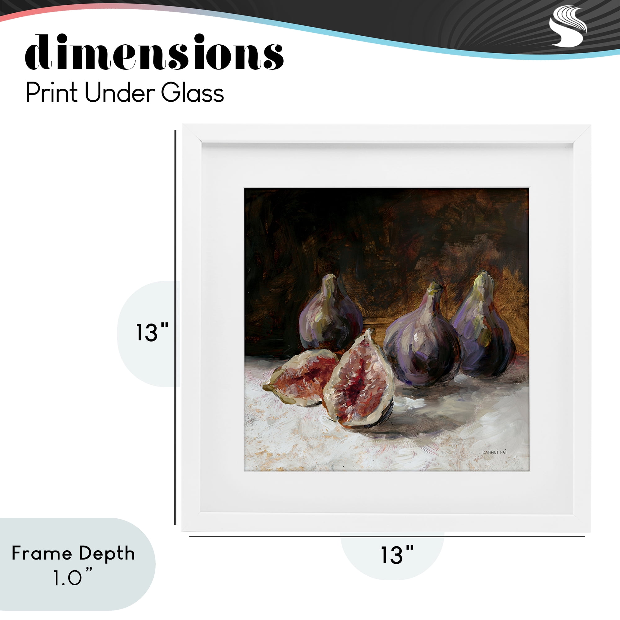 Stupell Industries Rustic Fig Still Life White Framed Print Under Glass, design by Danhui Nai