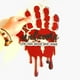 thumbnail image 2 of Wosthever Placa de puerta con huella de mano roja - Decoración para Halloween Placa de puerta con huella de sangre de terror Ambiente aterrador Kits de decoración para fiestas, 2 of 6