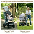 thumbnail image 3 of Tripland Heavy Duty Folding Baby Stroller, Multipurpose Collapsible Baby Stroller with Openable Tailgate for Beach Camping Picnic Garden Grocery Shopping Laundry (Black & Blue), 3 of 8