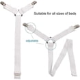 thumbnail image 4 of Clips para sábanas de 6 lados, sujetadores de sábanas, correas elásticas ajustables, soporte para sábanas redondas/cuadradas, King/Queen de cualquier tamaño (blanco), 4 of 5