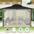 thumbnail image 5 of Aoodor Universal 12 x 16 ft. Gazebo Replacement Mosquito Netting Screen 4-Panel Sidewalls with Double Zipper for Patio Backyard Deck and Lawns (Only Netting), 5 of 9