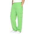 thumbnail image 5 of Girls Sweatpants Preppy Kids Cargo Pants Wide Leg Baggy Sweat Pants Teen Joggers Casual Trousers With Pockets, 5 of 7