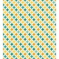 thumbnail image 3 of Geometric Duvet Cover Set, Abstract Colorful Pattern Circular and Diamond Shaped Cubic Print, Decorative 2 Piece Bedding Set with 1 Pillow Shams, Twin Size, Yellow and Blue, by Ambesonne, 3 of 3