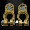 thumbnail image 3 of Ampper Brass Battery Terminal Connectors, Top Post Battery Terminals Clamp Set for Marine Car Boat RV Vehicles (1 Pair), 3 of 6