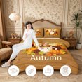 thumbnail image 4 of Erosebridal Autumn Leaves Full Size Comforter Sets 3-Piece,Happy Fall Bedding Comforter Set,Brown,Reversible,1 Comforter and 2 Pillowcases, 4 of 6