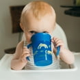 thumbnail image 6 of Dr. Brown's Milestones Cheers 360 Cup Spoutless Transition Cup with Handles for Easy Grip and Leak-Free Learning, Blue Safari, 7 oz/200 mL, 6m+, 6 of 8