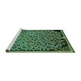 thumbnail image 2 of Ahgly Company Machine Washable Indoor Rectangle Abstract Turquoise Blue Modern Area Rugs, 6' x 9', 2 of 4