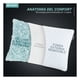 thumbnail image 4 of Almohada Memory Foam, Cool Bamboo, Funda Fría Hipoalergénica, Ajustable Esquimal (Blanco, Estándar), 4 of 7