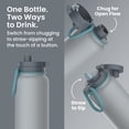 thumbnail image 2 of Bentgo Flip 2-in-1 Straw & Chug Leak-Proof Insulated Water Bottle, 24 fl oz (Gray Surf), 2 of 7