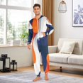 thumbnail image 6 of FORMRS Onesies Pajama for Adults Unisex Hoodie Winter Jumpsuit One Piece Sleepwear, Sizes S-2XL, Blue Abstract Wavy, 6 of 7